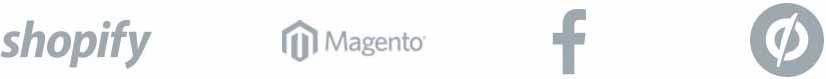 Shopify, Magento, Facebook, Unbounce, Zapier