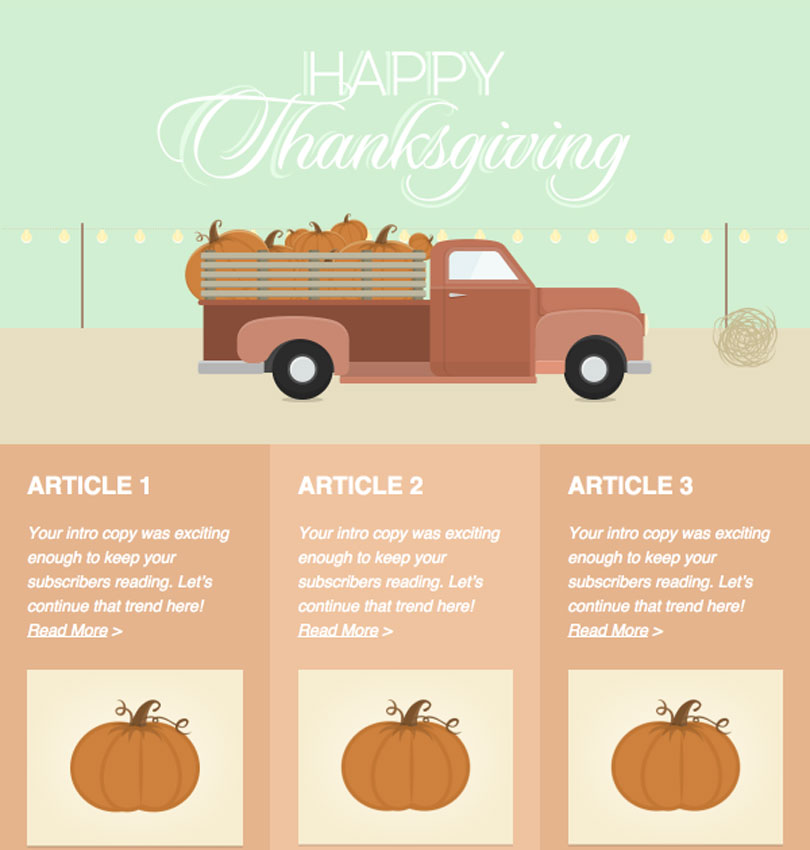 Pumpkin Truck template - Desktop